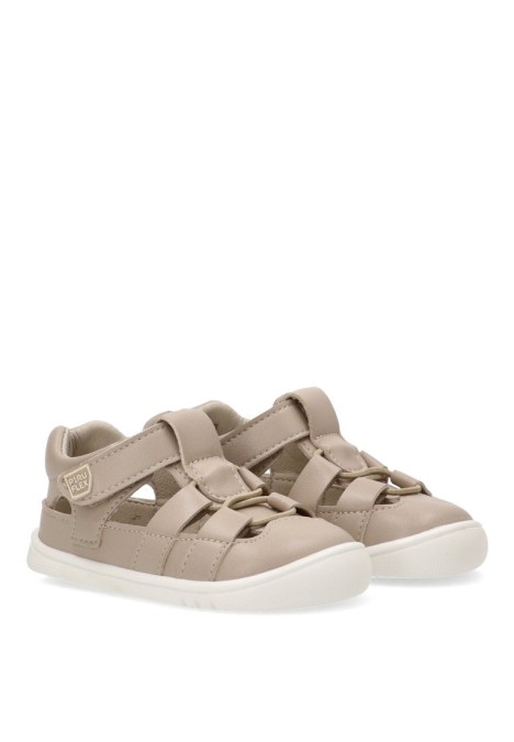 Sandalia barefoot niña PIRUFLEX beige
