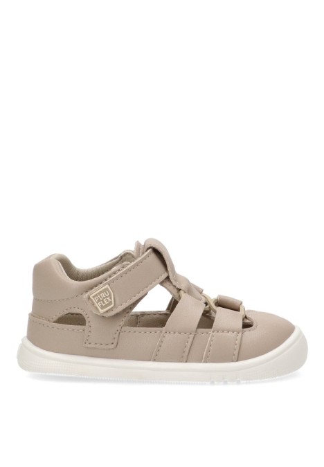 Sandalia barefoot niña PIRUFLEX beige