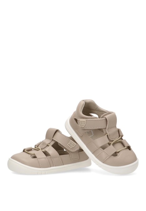 Sandalia barefoot niña PIRUFLEX beige