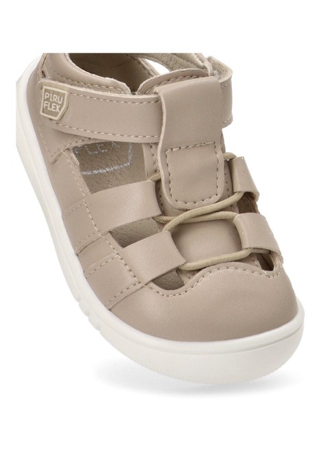Sandalia barefoot niña PIRUFLEX beige