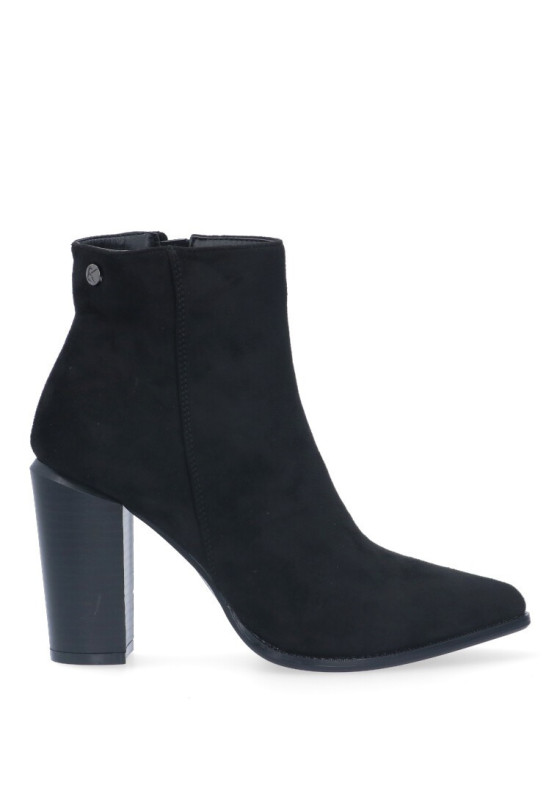 Botin de mujer ETIKA 31902 negro antelina tacón alto