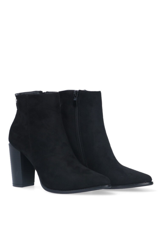 Botin de mujer ETIKA 31902 negro antelina tacón alto