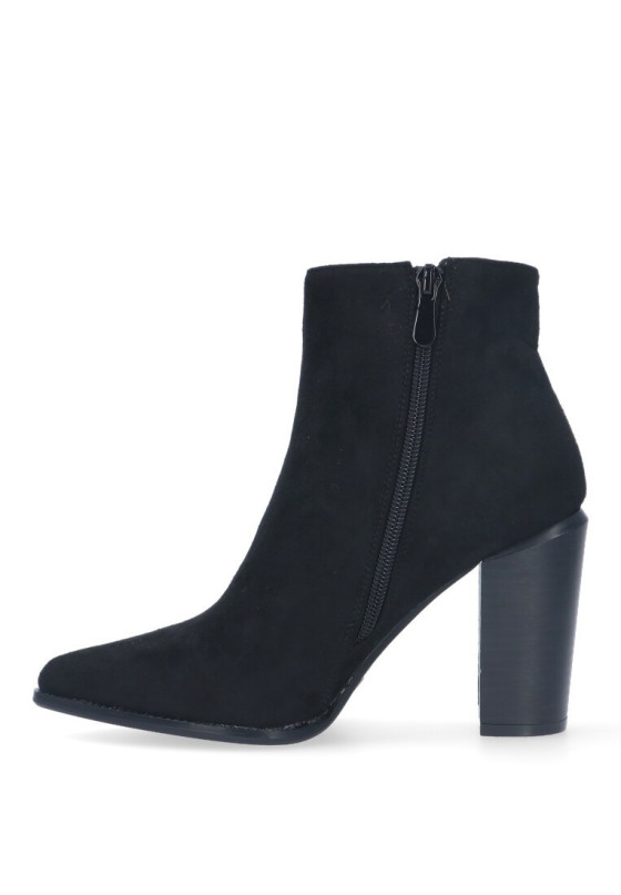 Botin de mujer ETIKA 31902 negro antelina tacón alto