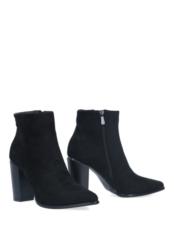 Botin de mujer ETIKA 31902 negro antelina tacón alto