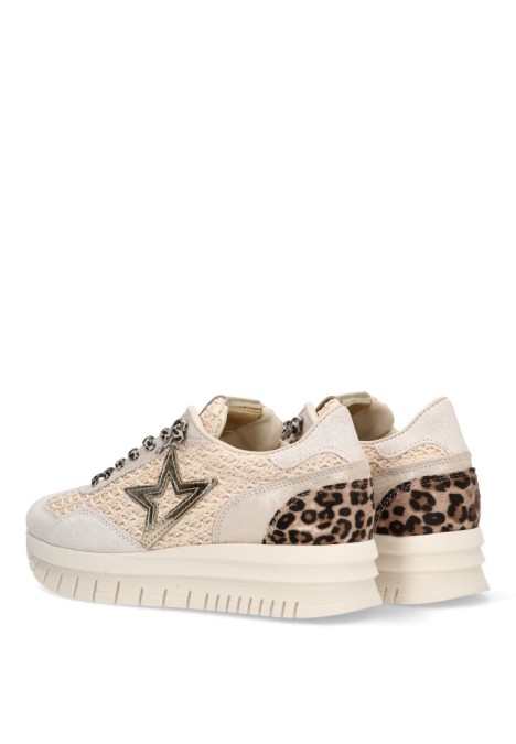 Deportivo de mujer CETTI c-1259xl beige piel suela doble
