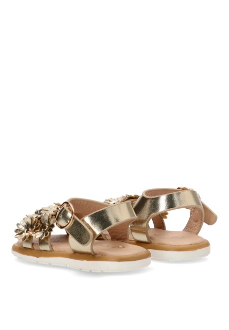 Sandalia de niña LUNA KIDS rbs1289 oro sintetico suela plana