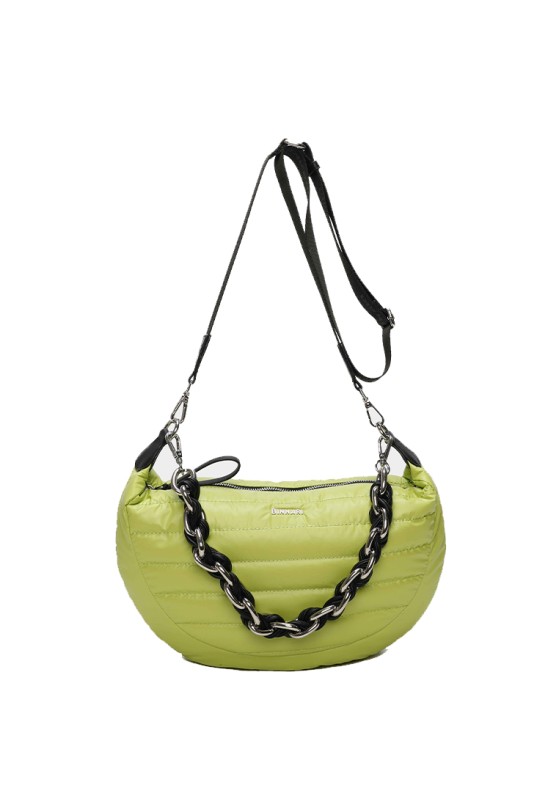 Bolso bandolera pequeña de mujer BINNARI 20650 verde sintetico 