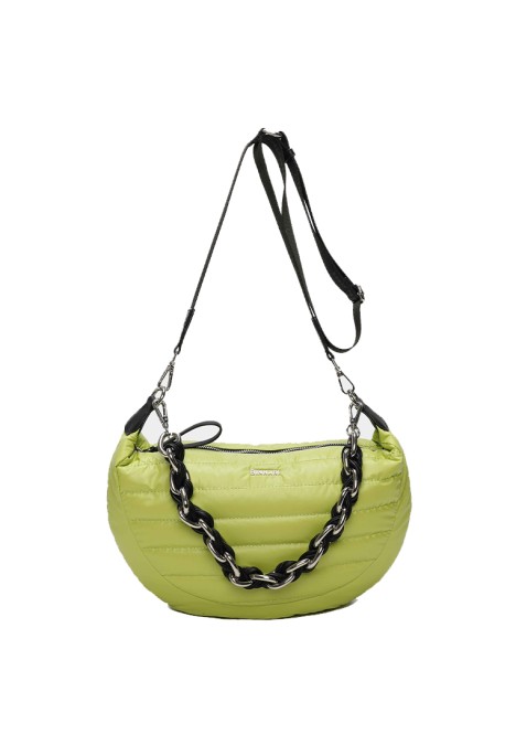 Bolso bandolera pequeña de mujer BINNARI 20650 verde sintetico 