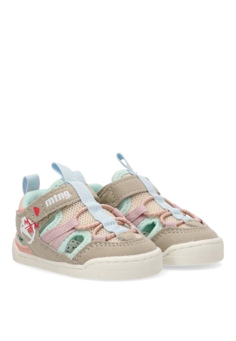 Sandalia barefoot niña Mustang Kids gris