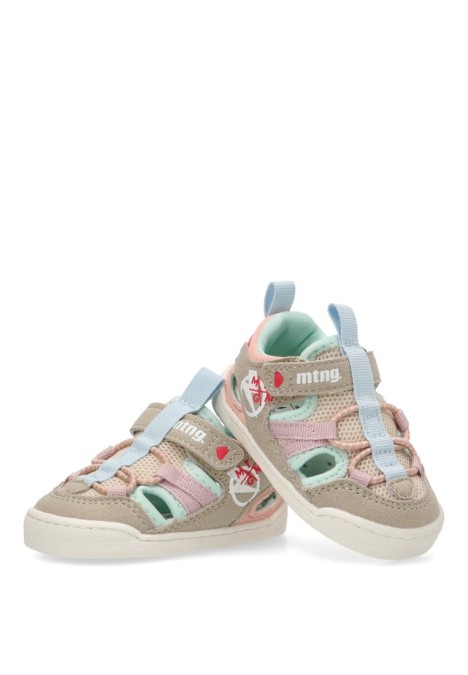 Sandalia barefoot niña Mustang Kids gris