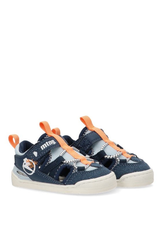 Sandalia de niño Mustang Kids 48908 azul sintetico suela plana