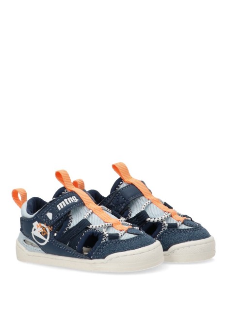Sandalia de niño Mustang Kids 48908 azul sintetico suela plana