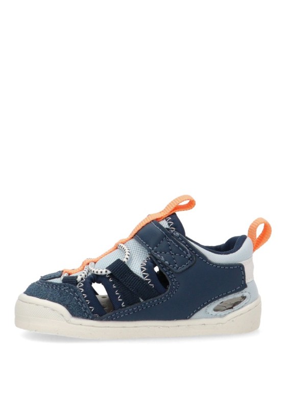 Sandalia de niño Mustang Kids 48908 azul sintetico suela plana