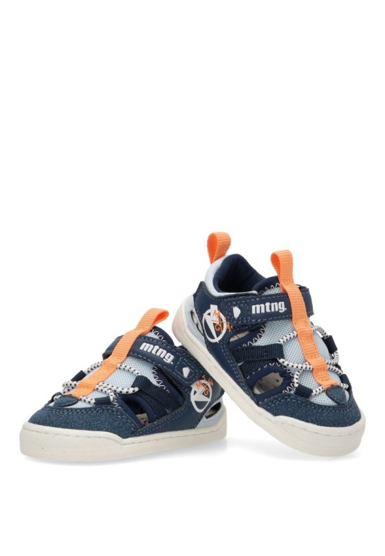 Sandalia de niño Mustang Kids 48908 azul sintetico suela plana
