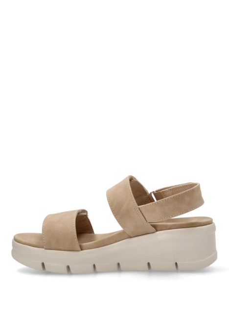 Sandalia de mujer AMARPIES abz23505 beige sintetico cuña media