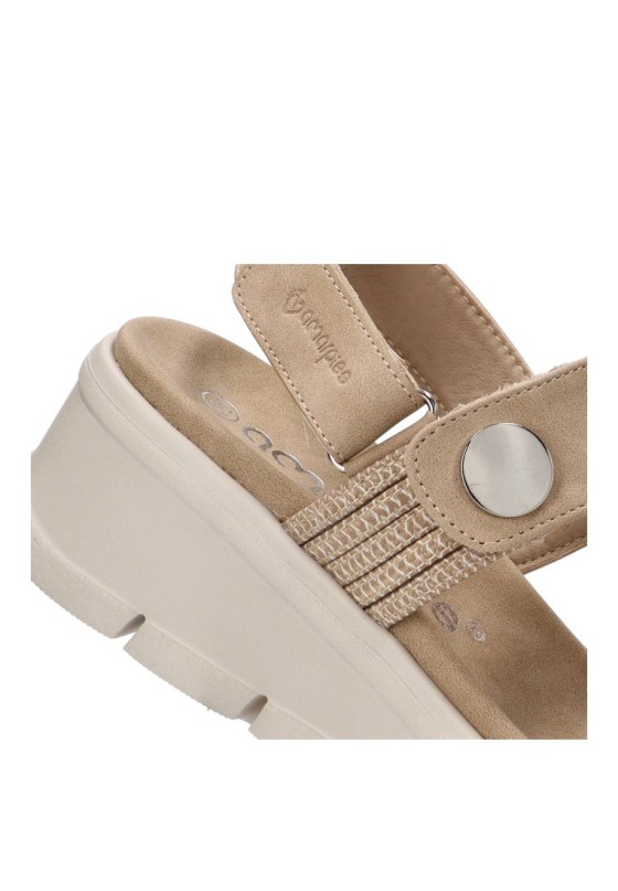 Sandalia de mujer AMARPIES abz23505 beige sintetico cuña media