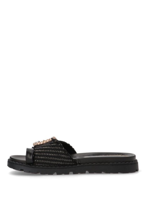 Sandalia de mujer MARIA MARE 68556 negro sintetico suela plana