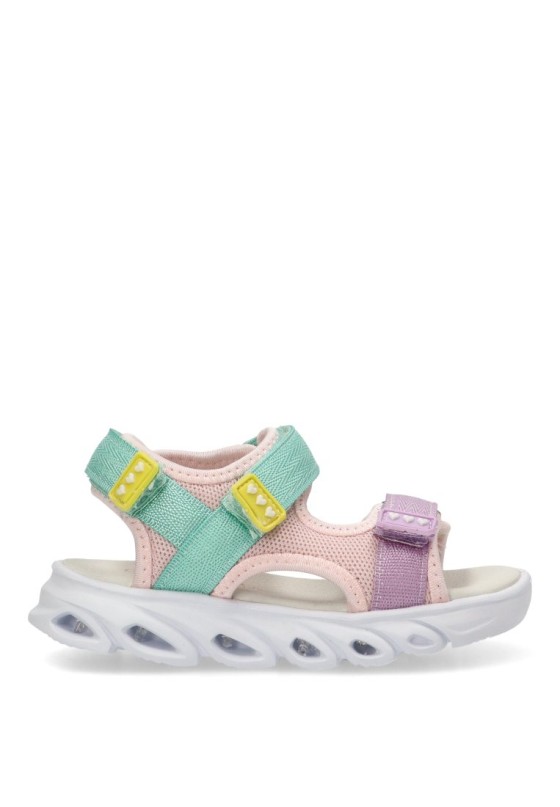 Sandalia de niña LUNA KIDS rbsc728 multicolor textil  suela plana