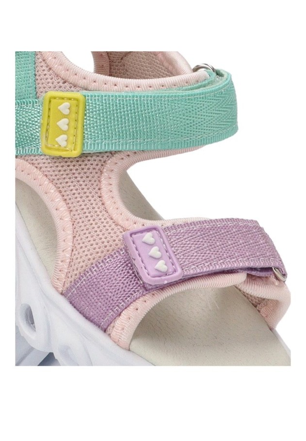 Sandalia de niña LUNA KIDS rbsc728 multicolor textil  suela plana