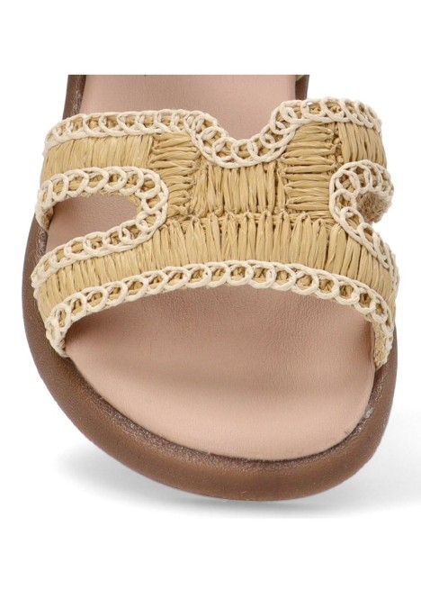 Sandalia de niña LUNA KIDS rbs1332 beige sintetico suela plana