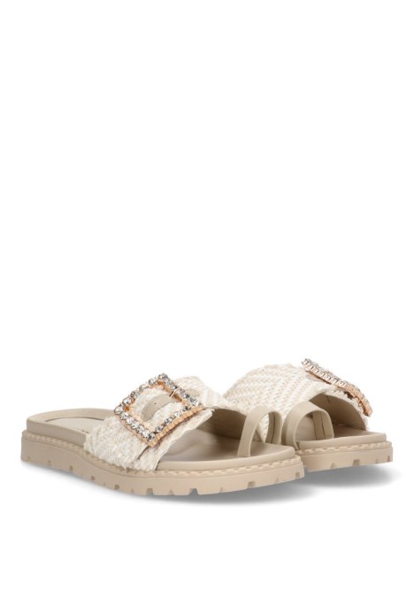 Sandalia de mujer MARIA MARE 68556 beige sintetico suela plana