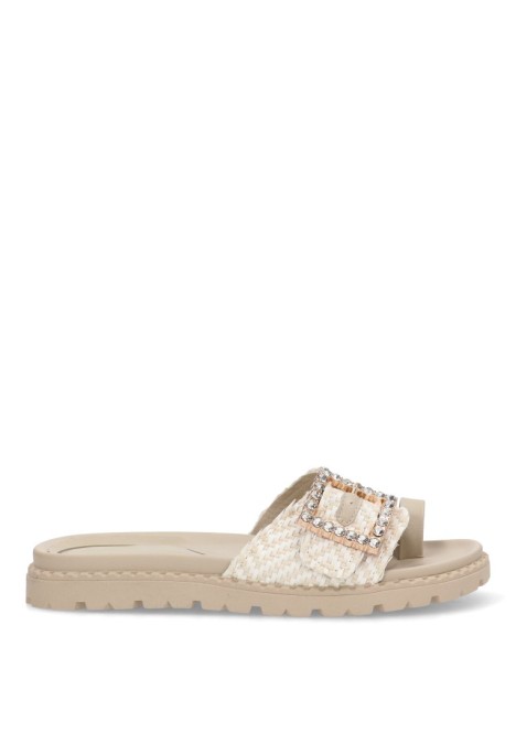 Sandalia de mujer MARIA MARE 68556 beige sintetico suela plana