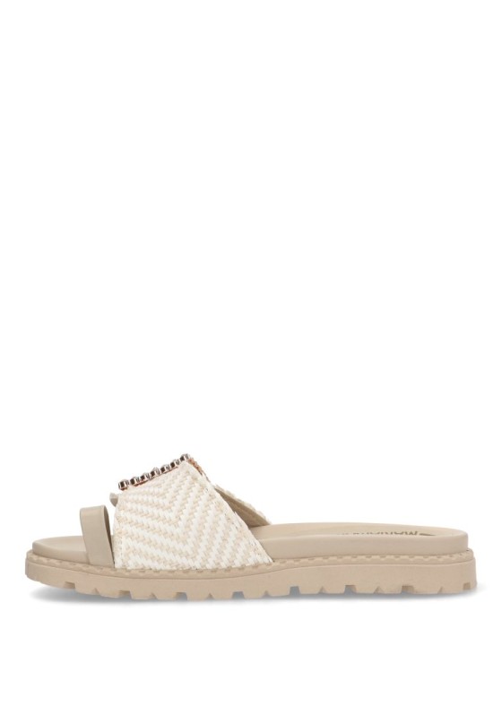 Sandalia de mujer MARIA MARE 68556 beige sintetico suela plana