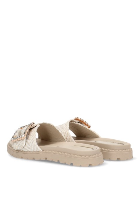 Sandalia de mujer MARIA MARE 68556 beige sintetico suela plana