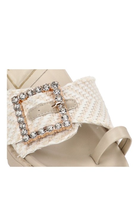 Sandalia de mujer MARIA MARE 68556 beige sintetico suela plana
