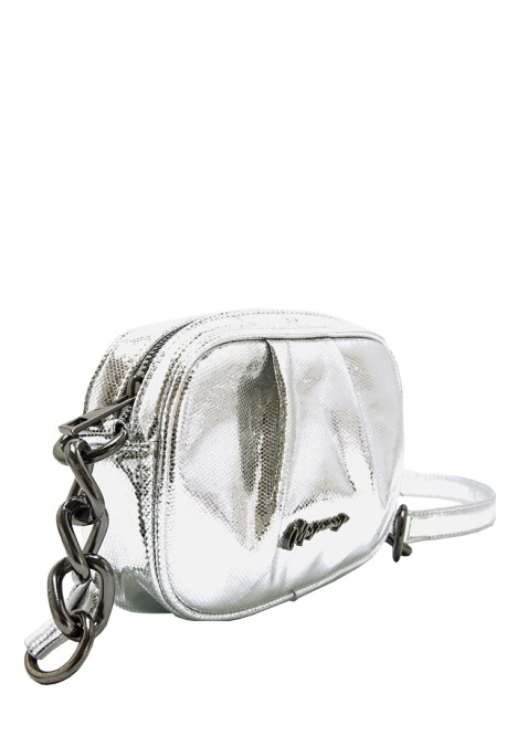 Bolso bandolera pequeña de mujer MARIA MARE bobby plata sintetico 
