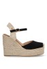 Alpargata de mujer BUONAROTTI cf5072 negro sintetico cuña alta