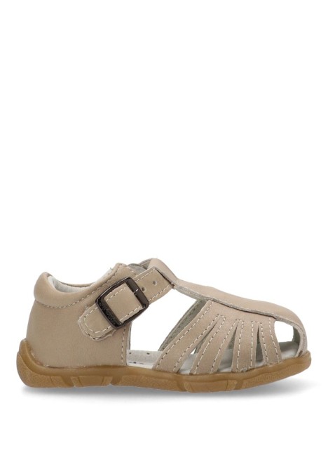 Sandalia de niño LUNA KIDS rbs3316 beige piel suela plana