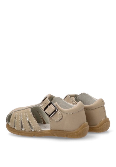 Sandalia de niño LUNA KIDS rbs3316 beige piel suela plana