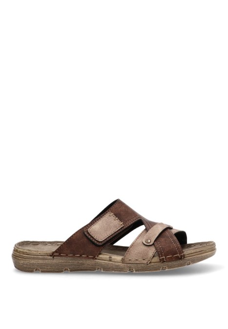 Sandalia de hombre ARIZONA 8013 marron sintetico suela plana
