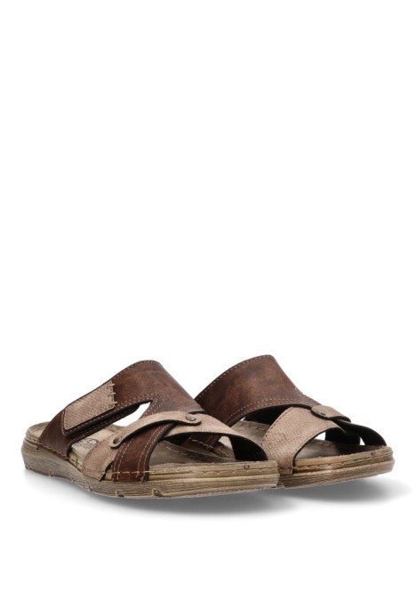 Sandalia de hombre ARIZONA 8013 marron sintetico suela plana