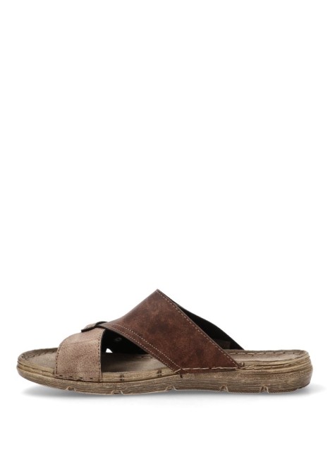 Sandalia de hombre ARIZONA 8013 marron sintetico suela plana