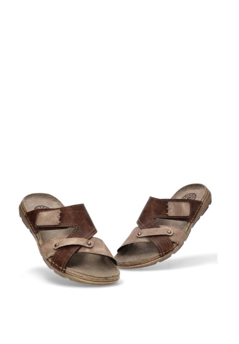 Sandalia de hombre ARIZONA 8013 marron sintetico suela plana