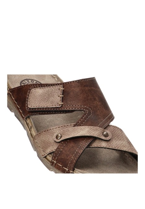 Sandalia de hombre ARIZONA 8013 marron sintetico suela plana