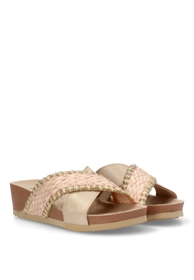 Sandalia de mujer GIOSEPPO oma beige sintetico cuña media