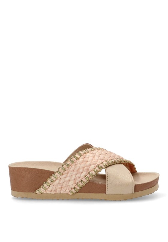 Sandalia de mujer GIOSEPPO oma beige sintetico cuña media