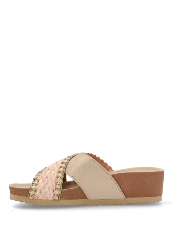 Sandalia de mujer GIOSEPPO oma beige sintetico cuña media