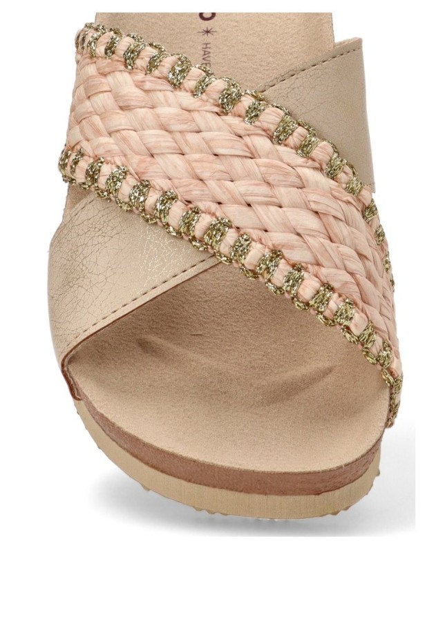 Sandalia de mujer GIOSEPPO oma beige sintetico cuña media