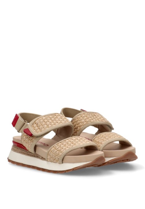 Sandalia de mujer GIOSEPPO argonne beige sintetico cuña media