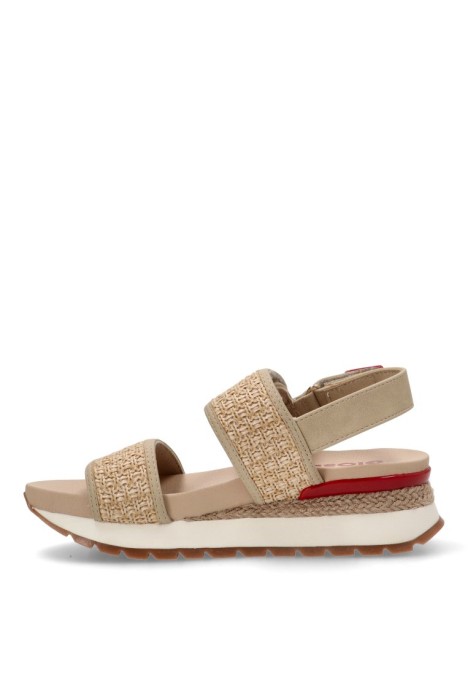 Sandalia de mujer GIOSEPPO argonne beige sintetico cuña media