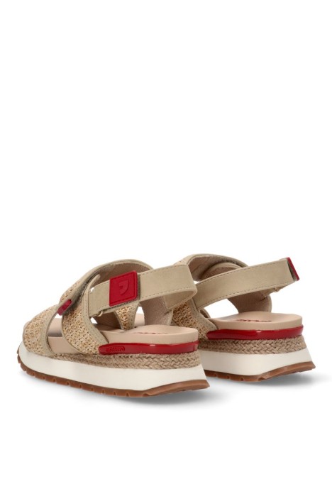 Sandalia de mujer GIOSEPPO argonne beige sintetico cuña media