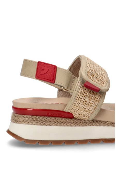 Sandalia de mujer GIOSEPPO argonne beige sintetico cuña media