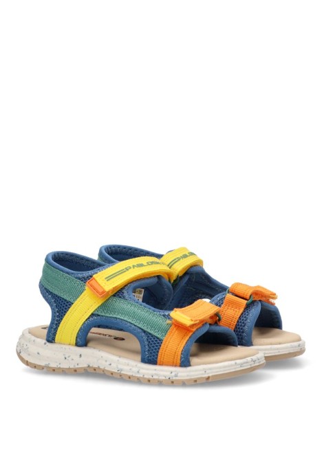 Sandalia de niño PABLOSKY 9816 jeans textil  suela plana