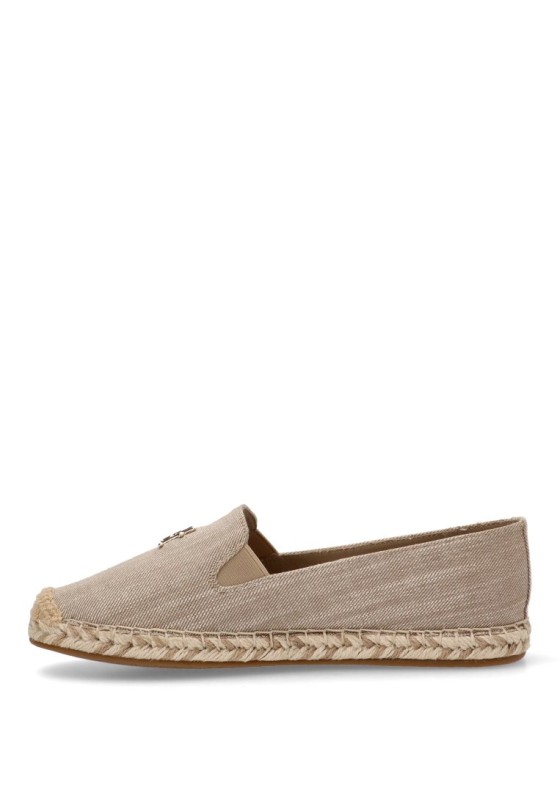 Alpargata de mujer TOMMY HILFIGER fw0fw08539 beige textil  suela plana