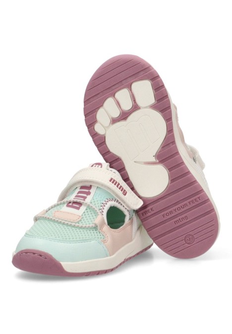 Sandalia barefoot niña Mustang Kids verde