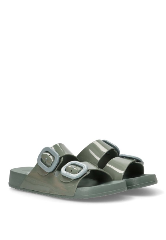 Chanclas sandalias playa mujer IGOR habana brillo  verde
